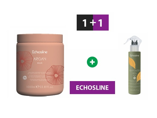 Echosline Argan mask vyživující maska pro hladké a zářivé vlasy s arganovým olejem 1000 ml