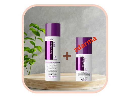 Fanola No Yellow Thermo-Protective Cream vyživující a termoochranný krém pro blond a melírované vlasy 150 ml