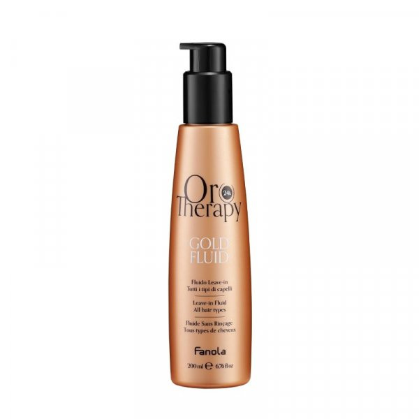 Fanola Oro Therapy Gold Fluid mléko na vlasy s 24karátovým zlatem 200 ml