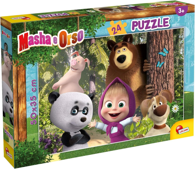 Puzzle pro děti Lisciani Plus 24 dílků Máša a medvěd