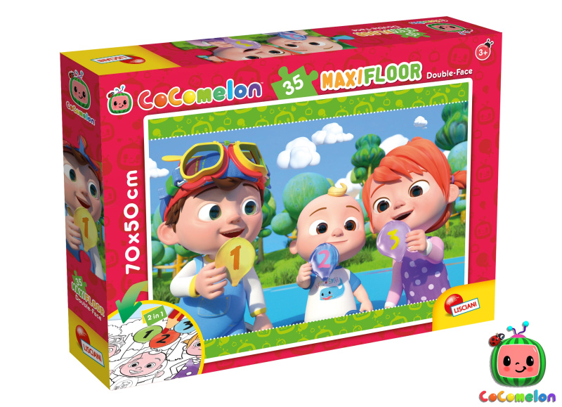 Lisciani CoComelon Maxi 35 čísla 2v1 70x50 cm