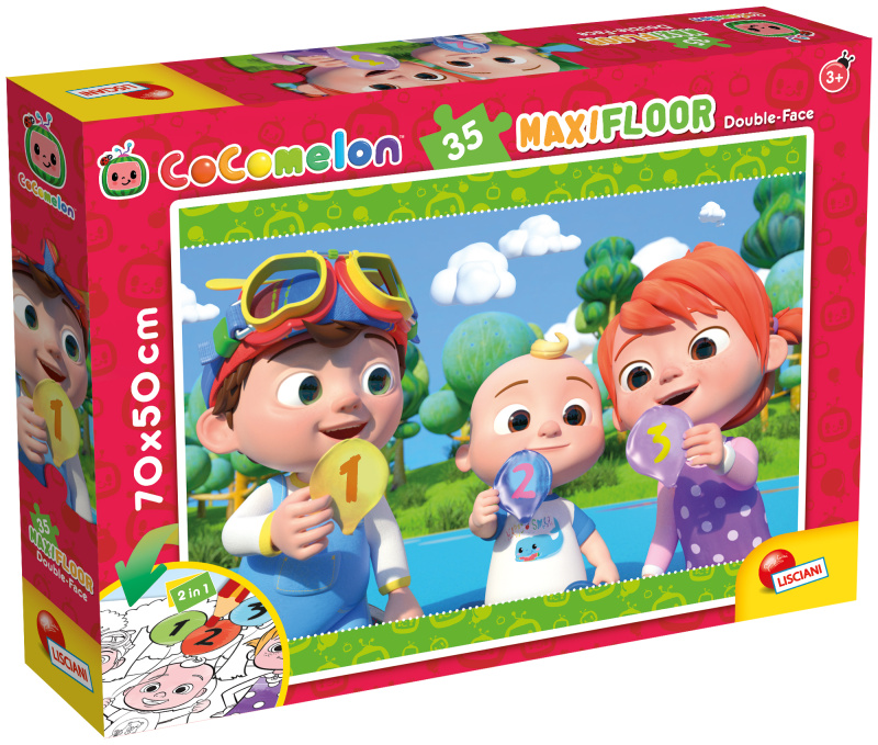 Lisciani CoComelon Maxi 35 čísla 2v1 70x50 cm
