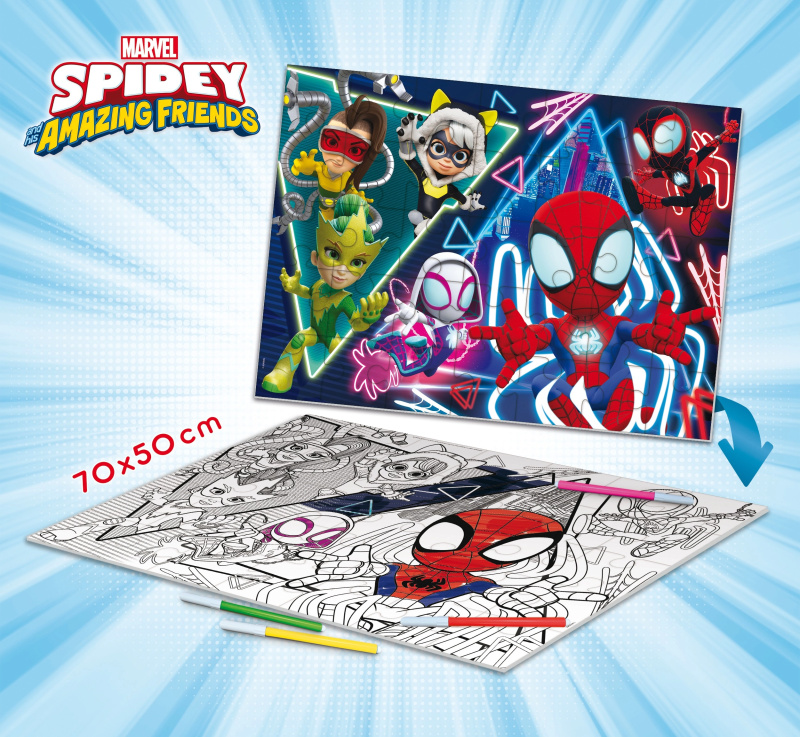 Lisciani Spider-man Spidey MAXI-FLOOR 70 × 50 cm 35 dílků