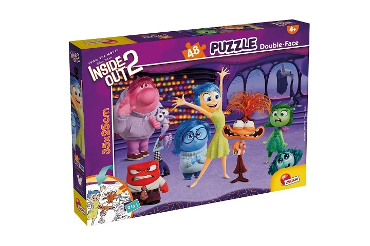 Oboustranné puzzle pro děti Lisciani 48 dílků V hlavě 2 (s omalovánkou)