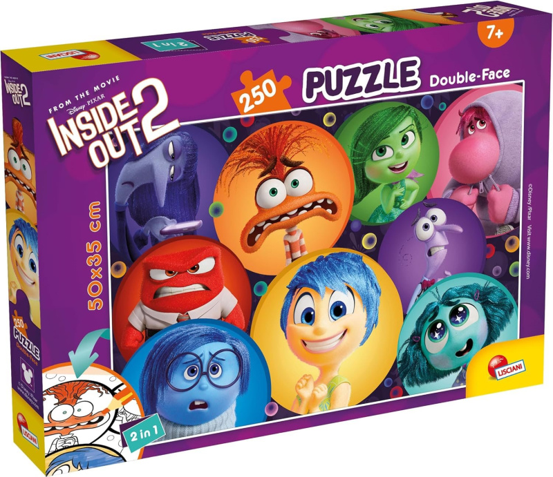 Oboustranné puzzle pro děti Lisciani Plus 250 dílků V hlavě 2 (s omalovánkou)