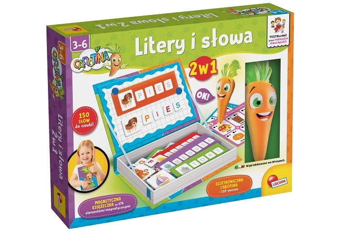 Lisciani Carotina písmena a slova 2 v 1