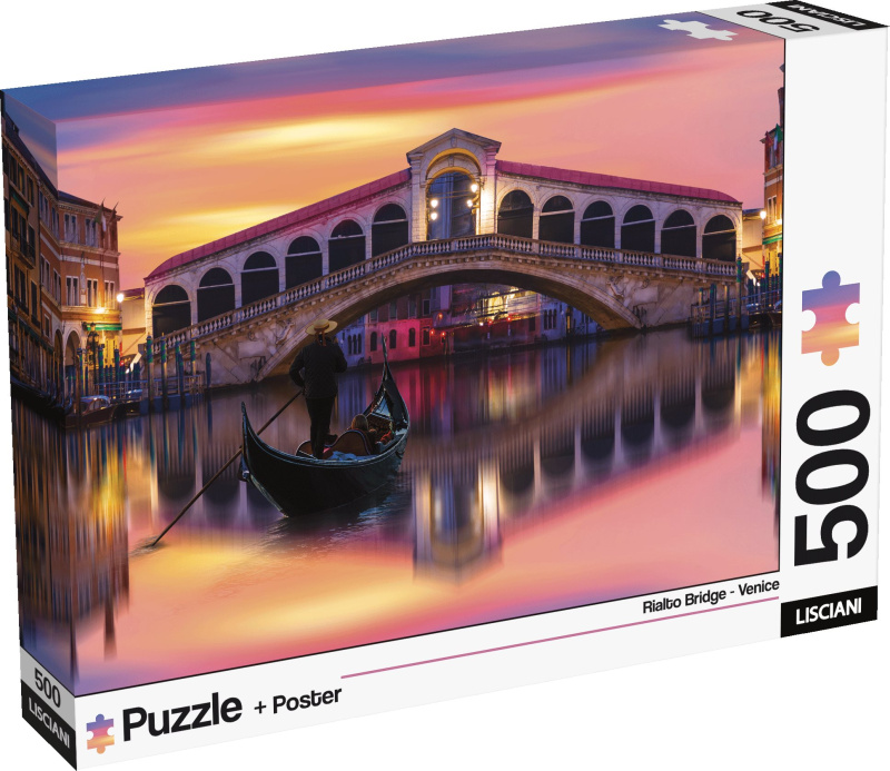 Puzzle Lisciani 500 dílků Most Rialto, Benátky, Itálie