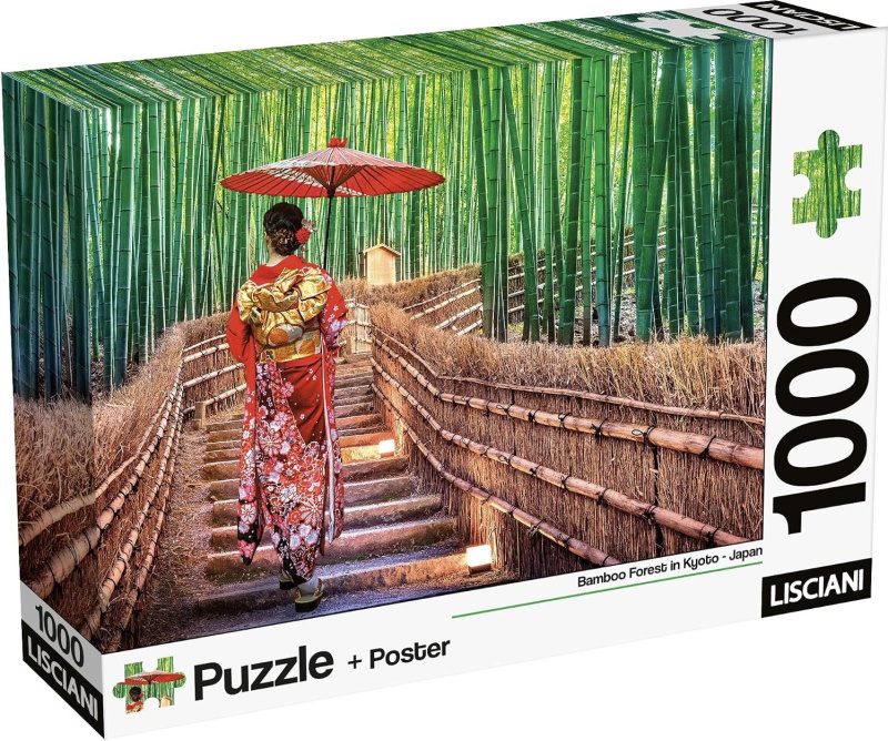 Puzzle Lisciani 1000 dílků Bamboo Forest, Kjóto, Japonsko
