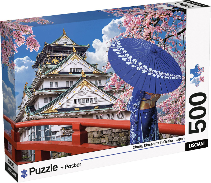 Puzzle Lisciani 500 dílků Třešňové květy v Ósace, Japonsko