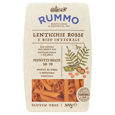 RUMMO Pennette Rigate z červené čočky
