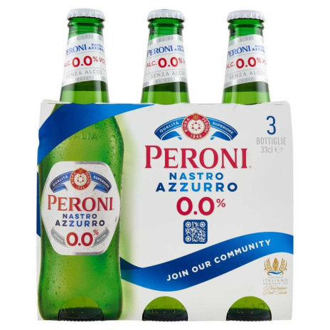Peroni Premiový ležák NEALKO Nastro Azzurro Zero 3x33cl