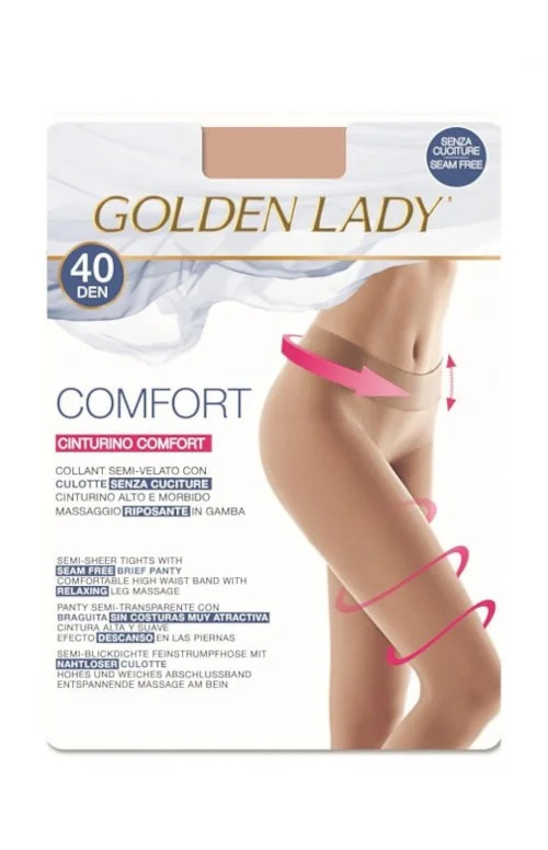 Dámské silonové punčochové kalhoty Golden Lady Comfort 40 DEN béžové (31UUU 001A) XL