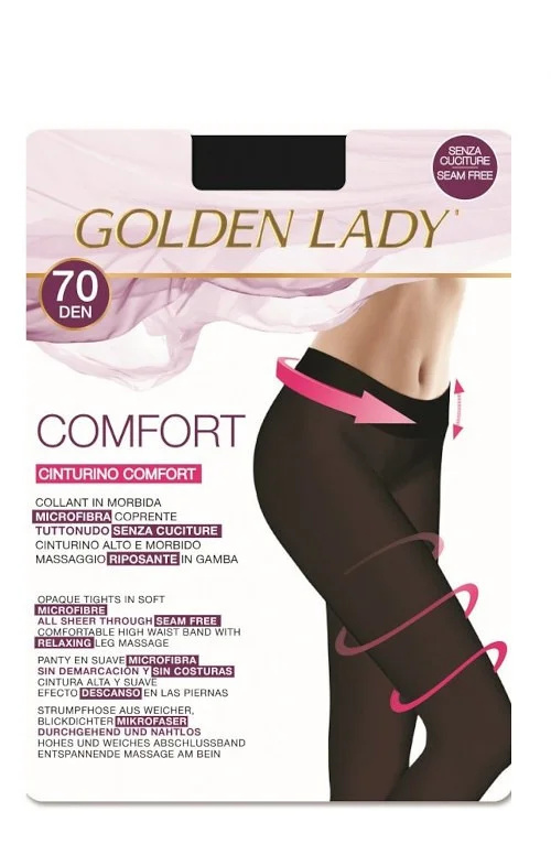 Dámské punčochové kalhoty Golden Lady Comfort 70 den nero/černá 4-L