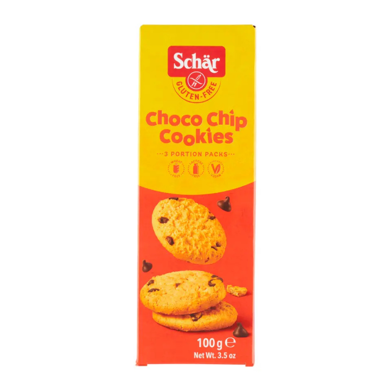 SCHÄR Choco chip cookies sušenky s kousky čokolády bez lepku 100 g