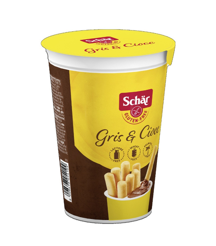 SCHÄR Tyčinky gris ciocc s kakaovým krémem bez lepku 52 g