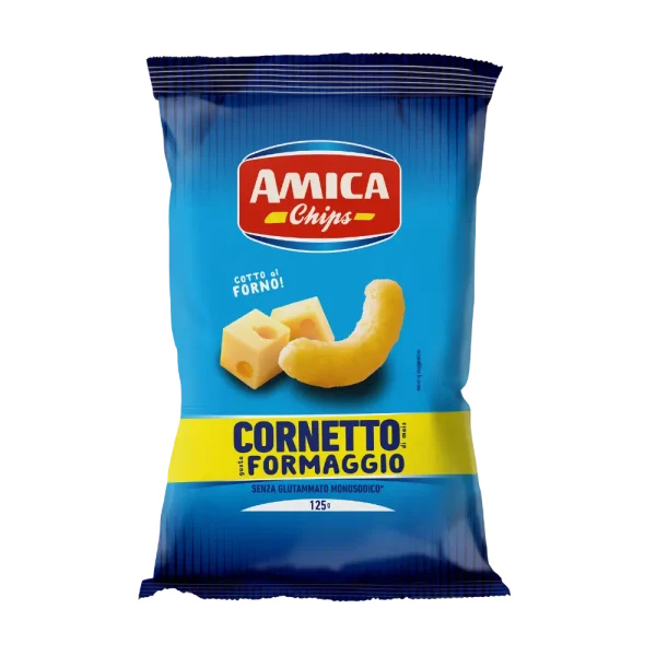 Amica Chips kukuřičné křupky sýrové (Cornetto Formaggio) 125g