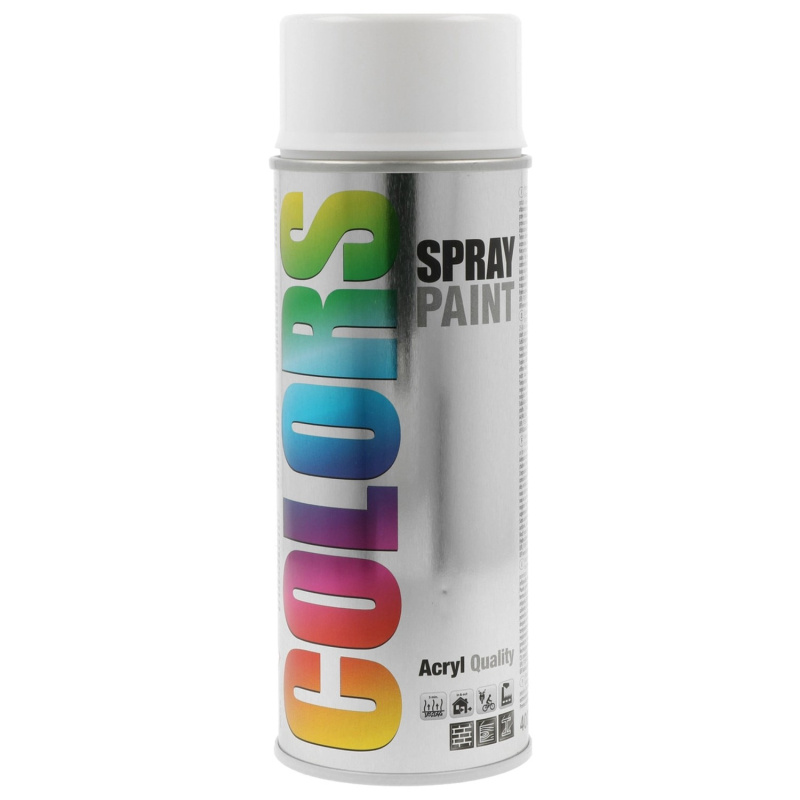 Lak ve spreji COLORS RAL 9010 bílá lesklá 400 ml