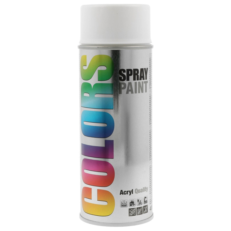 Lak ve spreji COLORS RAL 9010 bílá matná 400 ml