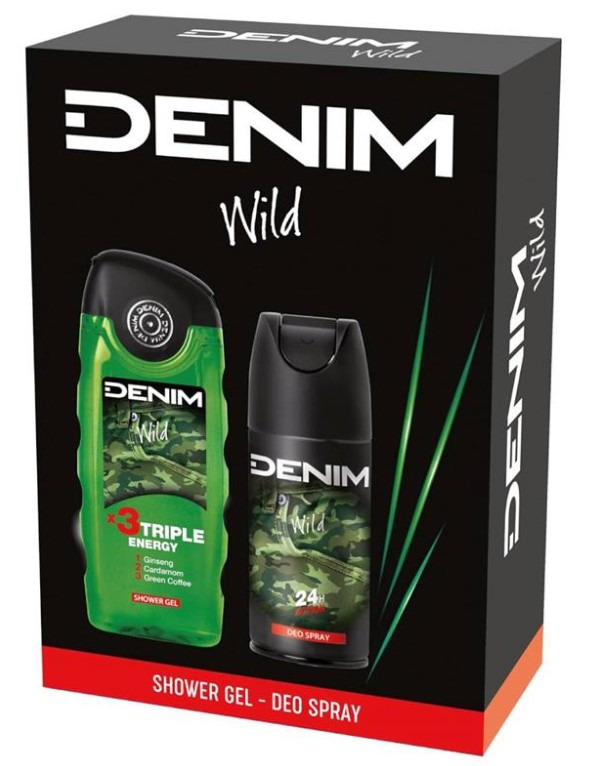 Denim Wild - deodorant ve spreji 150 ml + sprchový gel 250 ml