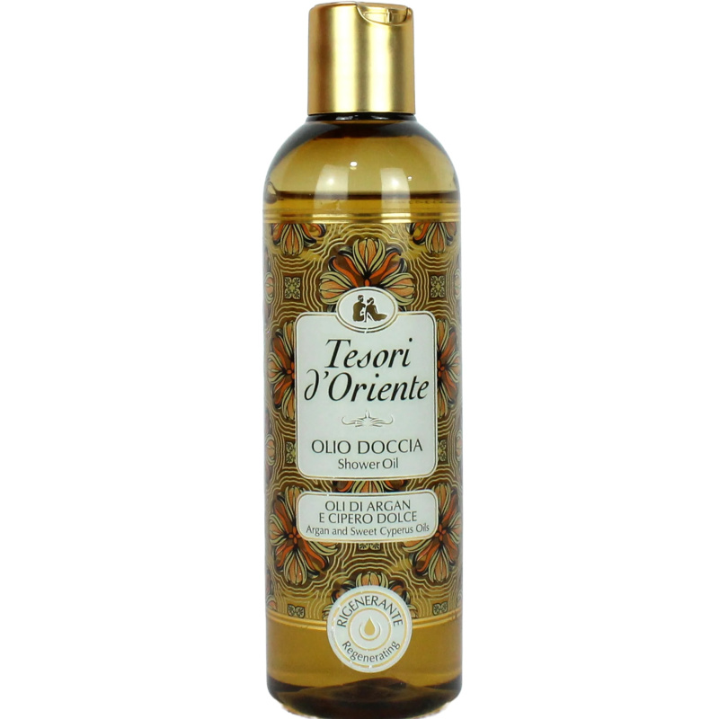 Tesori d'Oriente Sprchový arganový a cyperový olej, 250ml