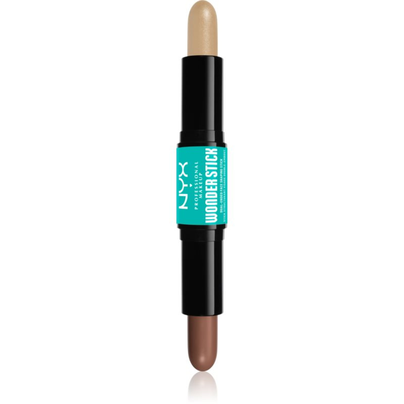 NYX Professional Makeup Wonder Stick Dual Face Lift oboustranná konturovací tyčinka odstín 02 Universal Light 2x4 g
