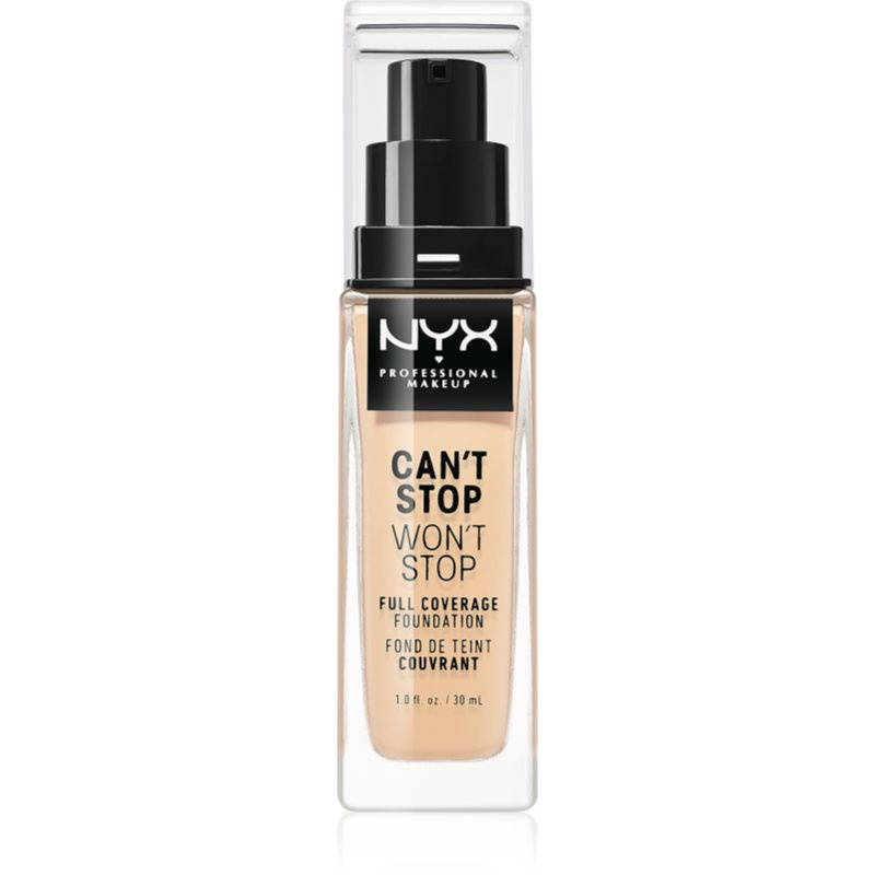 NYX Professional Makeup Can't Stop Won't Stop Full Coverage Foundation vysoce krycí make-up odstín 06 Vanilla 30 ml