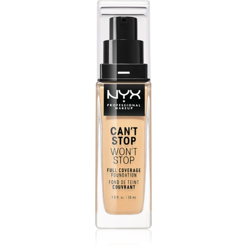 NYX Professional Makeup Can't Stop Won't Stop Full Coverage Foundation vysoce krycí make-up odstín 07 Natural 30 ml