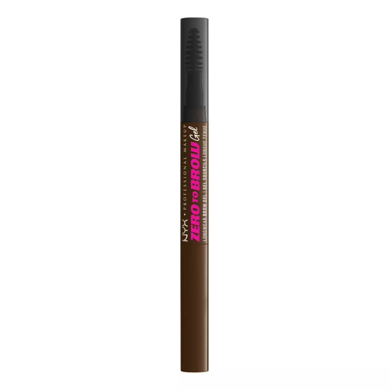 NYX Professional Makeup Zero To Brow Gel gel na obočí s aplikátorem odstín 06 Chocolate 2 ml