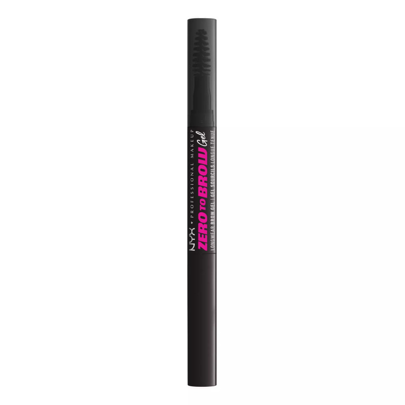 NYX Professional Makeup Zero To Brow Gel gel na obočí s aplikátorem odstín 08 Black 2 ml