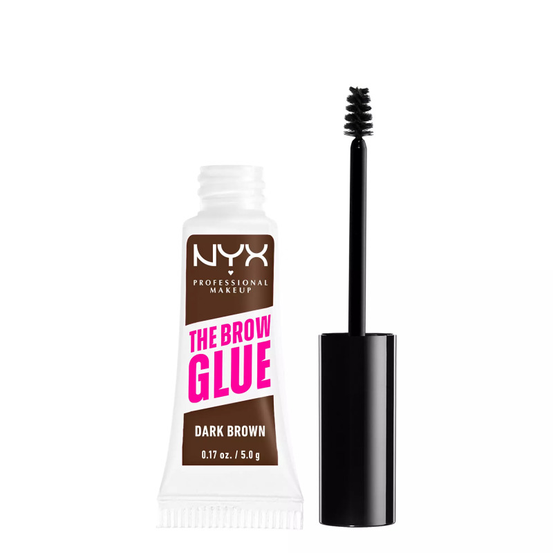 NYX Professional Makeup The Brow Glue gel na obočí odstín 04 Dark Brown 5 g