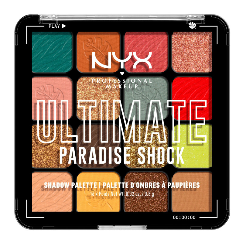 NYX Professional Makeup Ultimate Shadow Palette oční stíny odstín Paradise Shock 16 ks