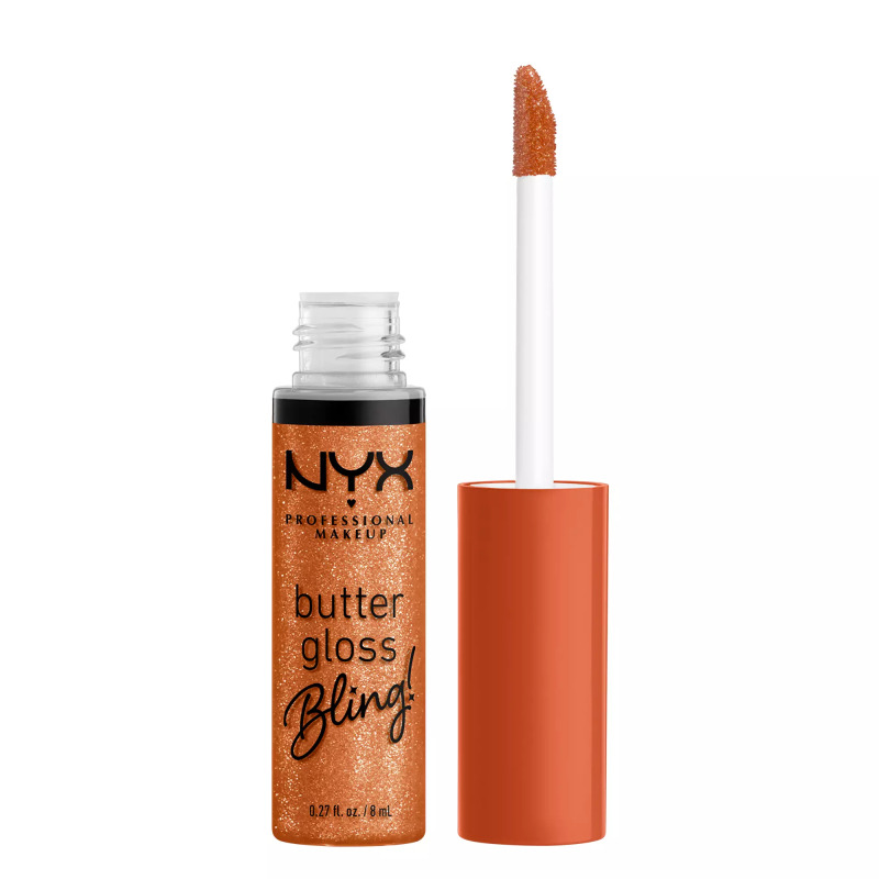NYX Professional Makeup Butter Gloss Bling lesk na rty třpytivý odstín 03 Pricey 8 ml