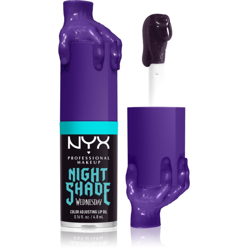 NYX Professional Makeup Wednesday Mystery Lip Oil olej na rty odstín 01 Nightshade 4.8 ml