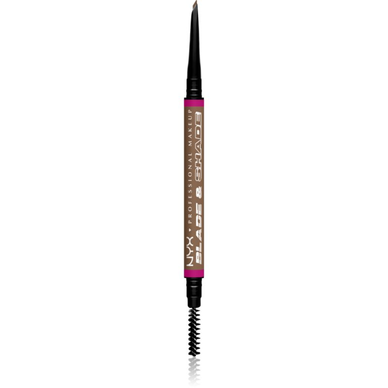 NYX Professional Makeup Blade & Shade tužka na obočí s kartáčkem odstín 04 Taupe g