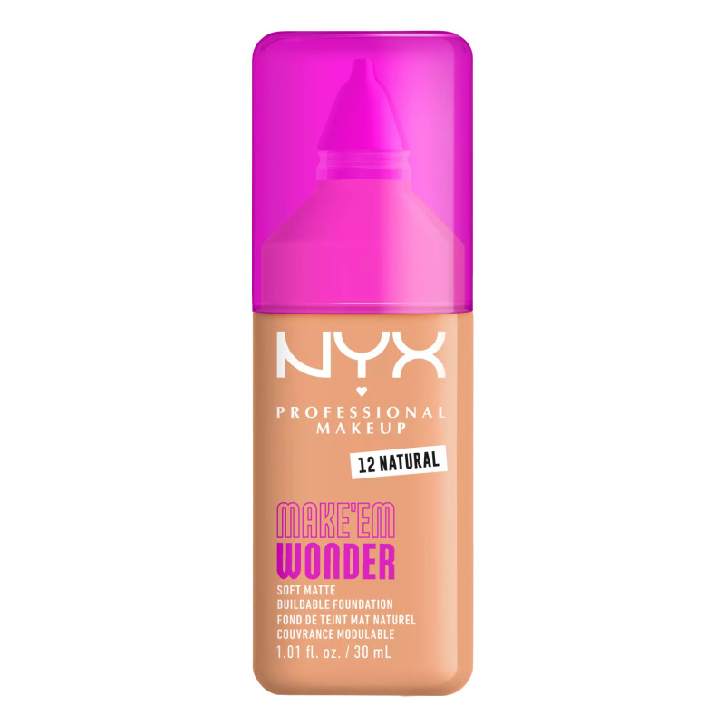 NYX Professional Makeup Make ‘Em Wonder lehký matující make-up odstín 12 Natural 30 ml