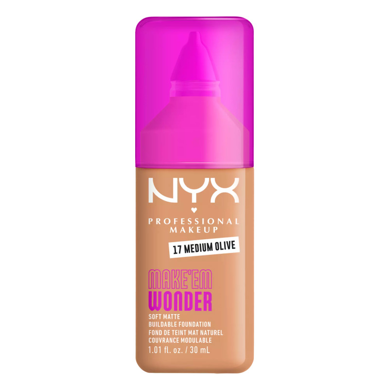 NYX Professional Makeup Make ‘Em Wonder lehký matující make-up odstín 17 Medium olive 30 ml