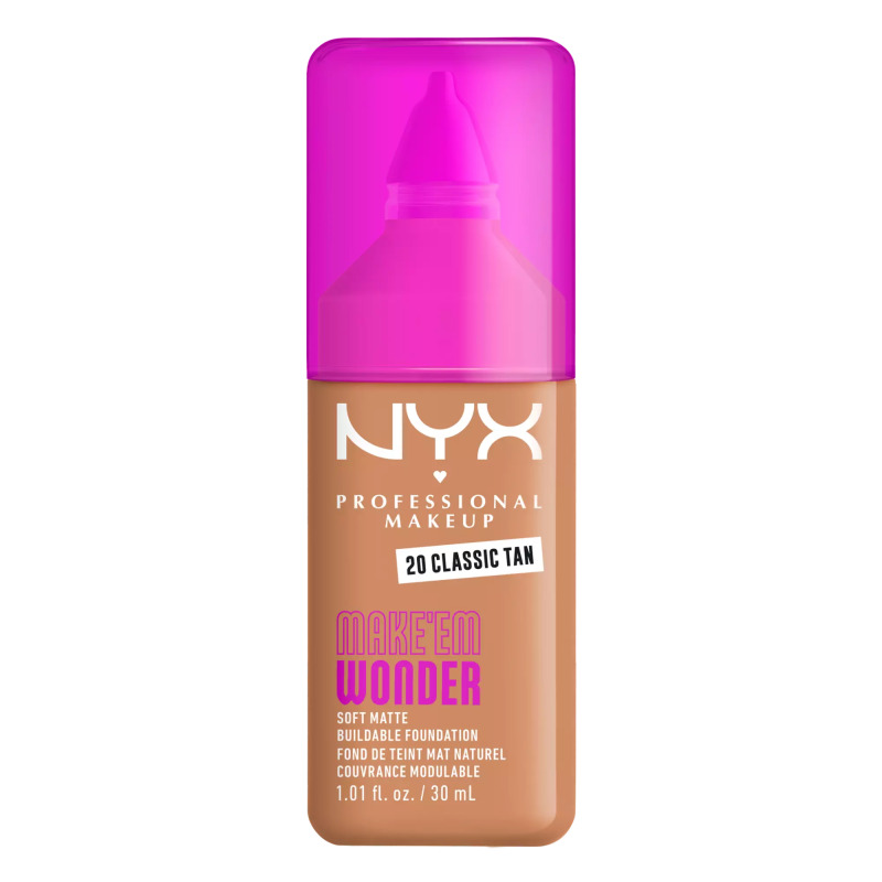 NYX Professional Makeup Make ‘Em Wonder lehký matující make-up odstín 20 Classic Tan 30 ml