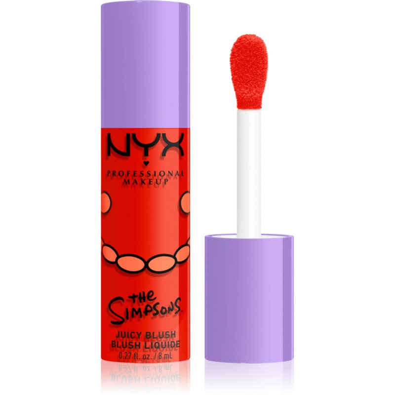 NYX Professional Makeup The Simpsons Fat Cheeks tekutá tvářenka odstín Snarky Scarlet 8 ml