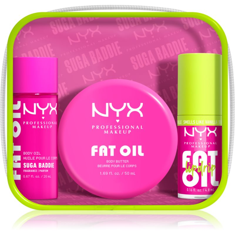 NYX Professional Makeup Fat Oil Body sada na tělo s vůní Suga Baddie 3 ks