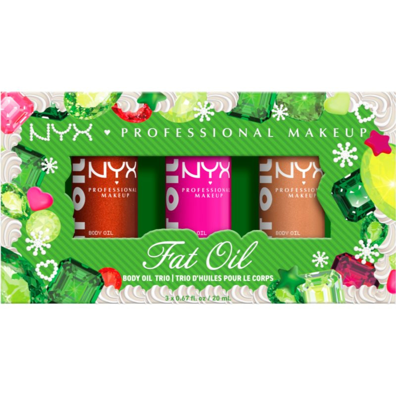 NYX Professional Makeup Xmas Body Oil Mini Kit dárková sada na tělo