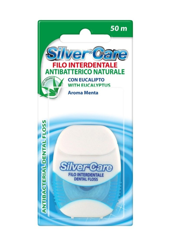 Silver care Dentální nit antibakteriální 50 m