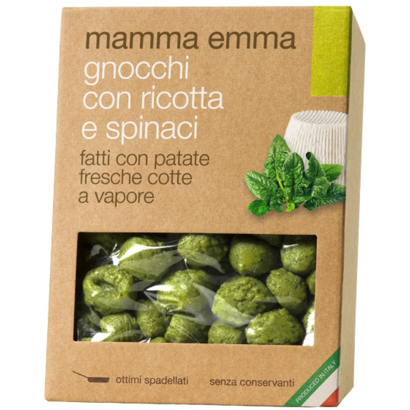 Mamma Emma Gnocchi s ricottou a špenátem z čerstvých brambor