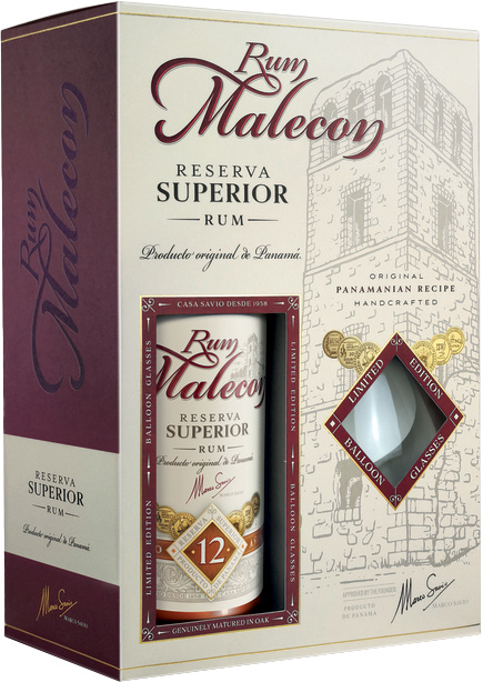 Malecon Rum Malecon 12 YO 0,7l 40% + sklenička