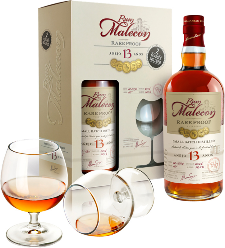 Malecon Rum Malecon Rare Proof 2006 13YO 0,7L 40% + sklenička
