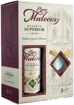 Malecon Rum Malecon 10 YO 0,7l 40% + sklenička