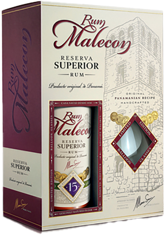 Malecon Rum Malecon 15 YO 0,7l 40% + sklenička