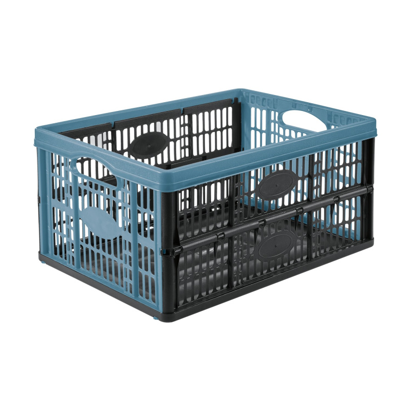 Tontarelli Skládací košík Voila břidlicově modrý 47,5 x 35 x 4,3/23,6 cm, 32 l