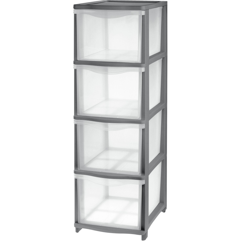 Tontarelli Zásuvkový box Cover Line, antracit, 4 zásuvky, 27 cm x 83 cm x 37 cm