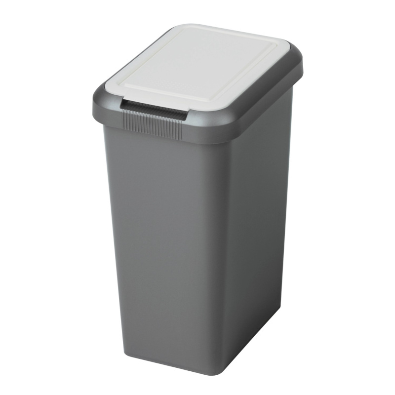 Tontarelli Odpadkový koš Touch & Lift, bílá/černá, 9 l