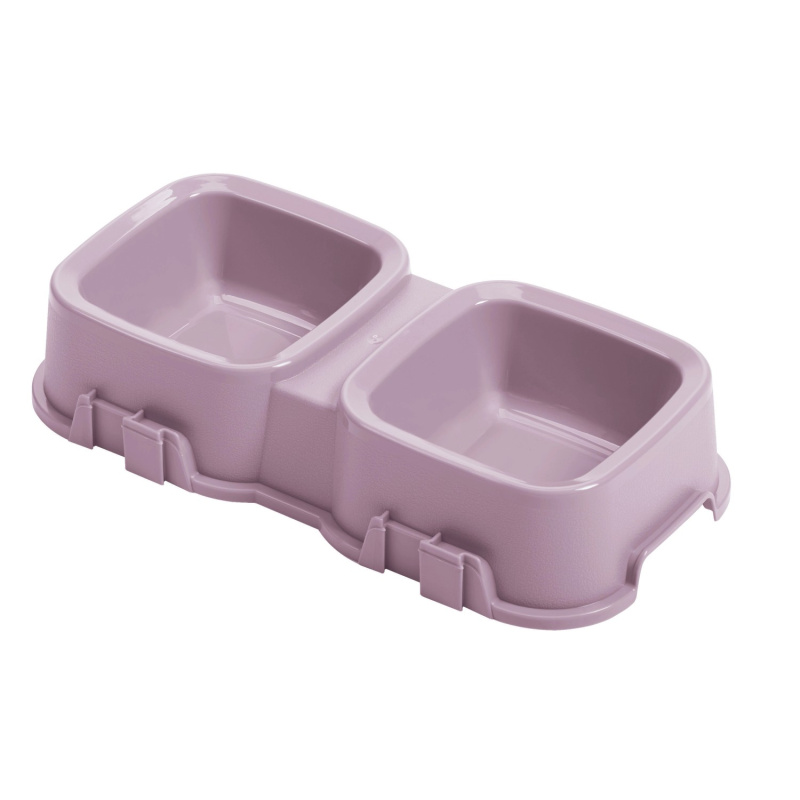 Tontarelli Miska Pet dvojitá fialová 2 x 0,5 l